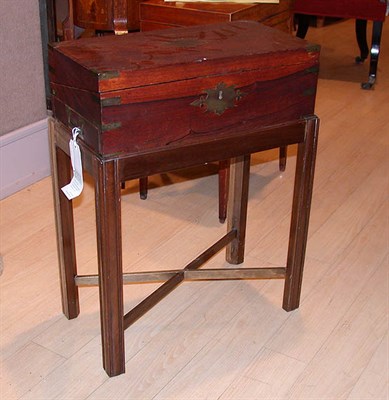 Lot 425 - Victorian Brass Bound Mahogany Lap Desk on...
