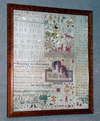 Lot 2137 - American Needlepoint Sampler Dated 1896 Worked...