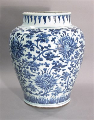 Lot 4255 - Chinese Blue and White Glazed Vase 17th...