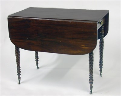 Lot 2074 - Late Federal Mahogany Drop-Leaf Table Possibly...