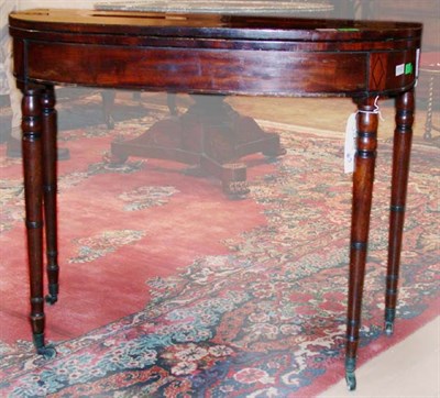 Lot 534 - Regency Mahogany Fold-Over Card Table Height...