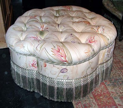 Lot 2594 - Button Tufted Upholstered Ottoman