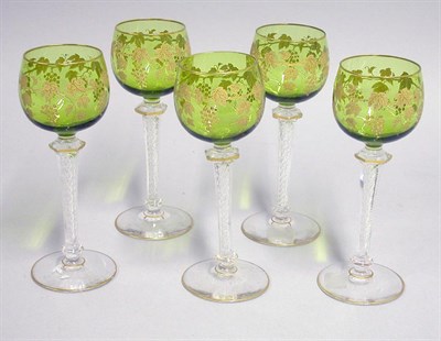 Lot 2515 - Set of Ten Bohemian Gilt Decorated Hock...