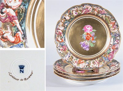 Lot 2376 - Twelve Capodimonte Porcelain Dinner Plates In...