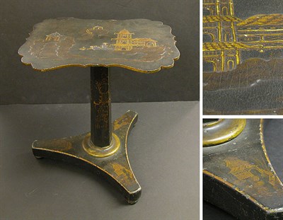 Lot 230 - Regency Style Chinoiserie Decorated Black...