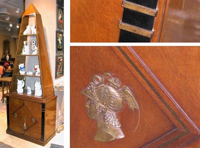 Lot 2233 - Empire Style Mahogany Obelisk Bookcase Cabinet...