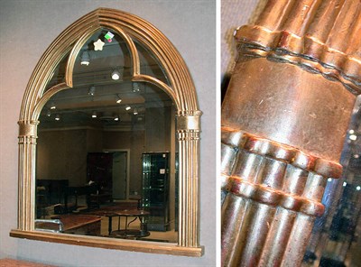 Lot 2339 - Gothic Style Gilt-Wood Mirror Height 51 inches,...