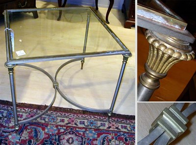 Lot 346 - Steel and Glass End Table