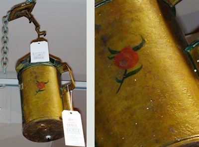 Lot 467 - Tole Painted Hanging Lantern