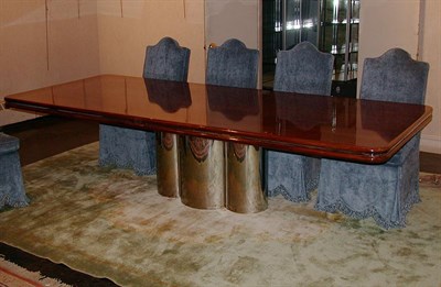 Lot 125 - Radial Mahogany Pedestal Dining Table Designed...