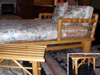 Lot 142 - Karl Springer Chaise Longue and Side Table en...