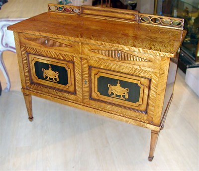 Lot 271 - Biedermeier Style Birch and Marquerty Sideboard