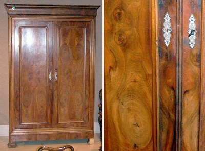 Lot 372 - Louis Philippe Walnut Armoire