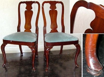 Lot 175 - Set of Six Queen Anne Style Mahogany Dining...
