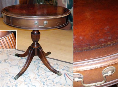 Lot 471 - Georgian Style Mahogany Drum Table