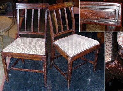 Lot 152 - Set of Four George III Style Mahogany Dining...