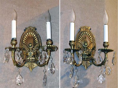 Lot 284 - Pair of Neoclassical Style Gilt-Metal and Cut...