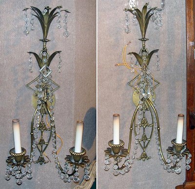 Lot 281 - Pair of Neoclassical Style Gilt-Metal and Cut...