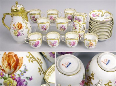 Lot 2328 - KPM Porcelain Partial Tea Service Comprising a...