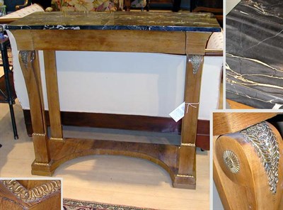 Lot 314 - Biedermeier Gilt-Metal Mounted Fruitwood Console