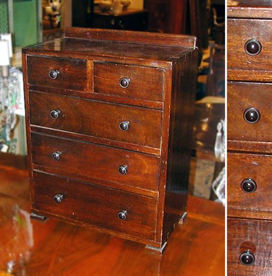 Lot 485 - Georgian Style Mahogany Miniature Chest of...
