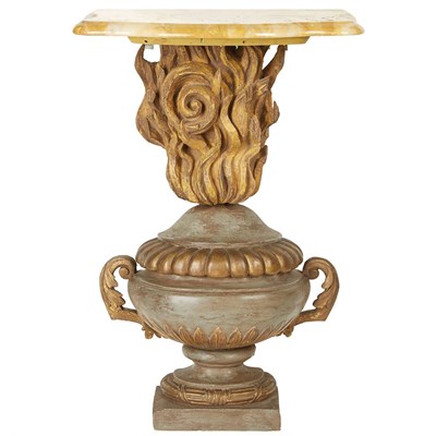 Lot 494 - Pair of Neoclassical Style Carved and Painted...