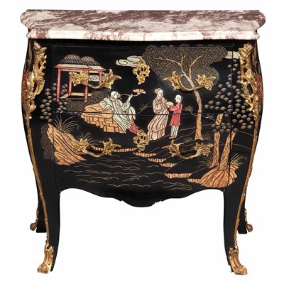 Lot 463 - Louis XV Style Gilt-Metal Mounted Painted and...