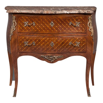 Lot 488 - Louis XV Style Metal Mounted Parquetry...