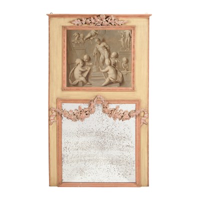 Lot 563 - Louis XVI Style Painted Trumeau With an inset...
