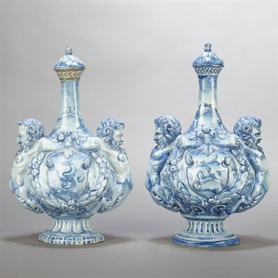 Lot 564 - Two Similar Italian Renaissance Style Maiolica...