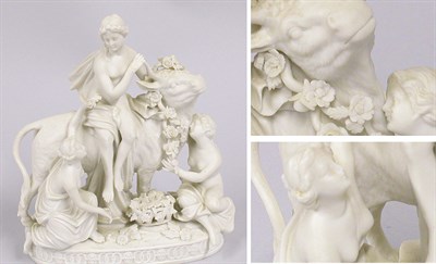 Lot 2432 - French Parian Figure of Europa and the Bull
