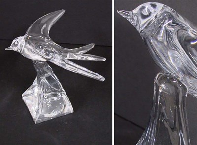 Lot 2703 - Daum Crystal Figure of a Soaring Bird