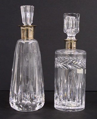 Lot 2709 - Two German Silver Mounted Cut Glass Decanters...