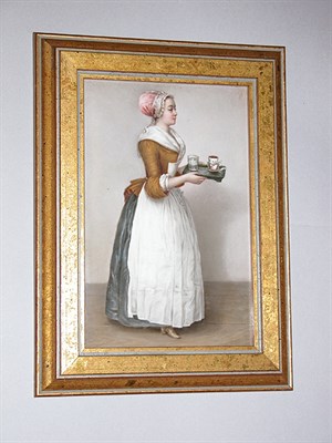Lot 2421 - Framed KPM Porcelain Portrait Plaque La Belle...