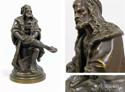 Lot 2584 - French Patinated-Bronze Figure of Albert Durer...