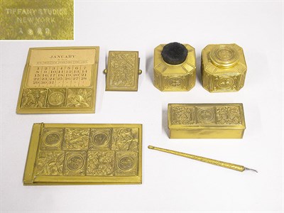 Lot 2549 - Tiffany Studios Gilt-Bronze Desk Set In the...
