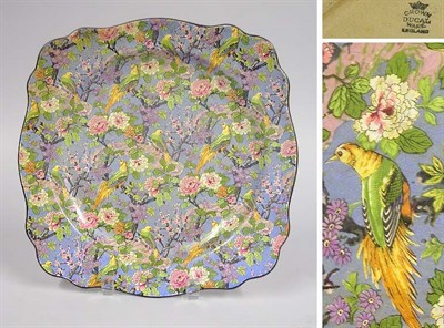 Lot 2715 - English Earthenware Platter Square with floral...