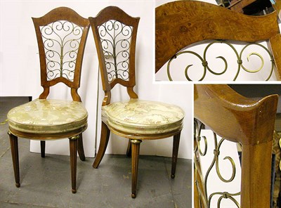 Lot 2322 - Pair of Art Deco Style Gilt-Metal and Walnut...