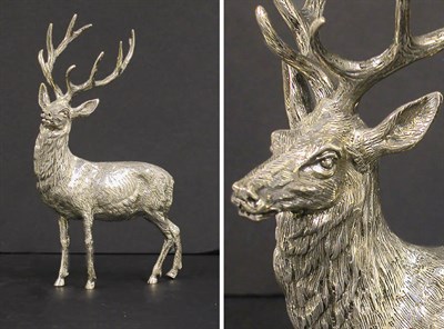 Lot 2788 - Continental Silver Plated Figure of a Stag