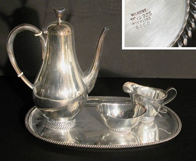 Lot 2787 - German Silver Coffee Service Comprising a...