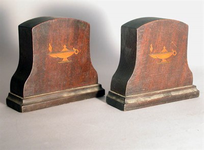 Lot 2731 - Pair of Victorian Mahogany Bookends Decorated...