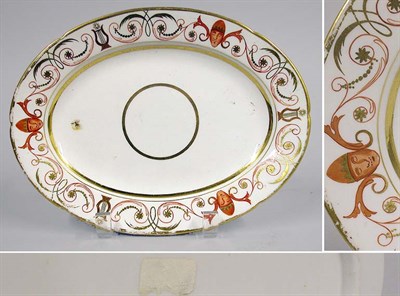 Lot 2741 - Old Paris Porcelain Platter with Mask Decoration