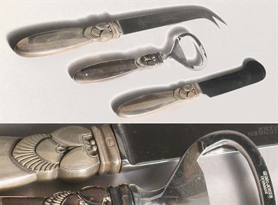 Lot 2742 - Three Georg Jensen Sterling Silver Articles In...