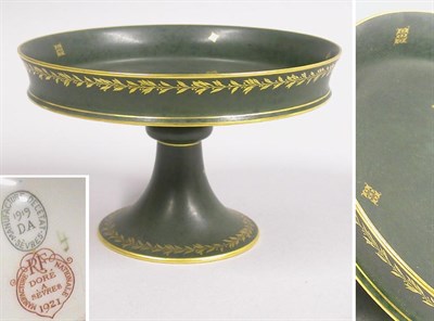 Lot 2751 - Sevres Pottery Compote Green with gilt...