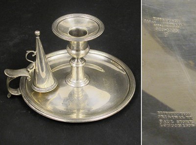 Lot 2757 - Tiffany & Co. Sterling Silver Chamberstick...
