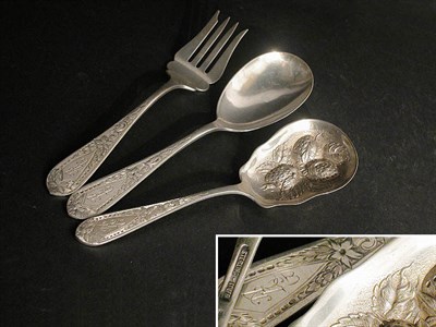 Lot 2766 - Three Sterling Silver Serving Pieces Serving...