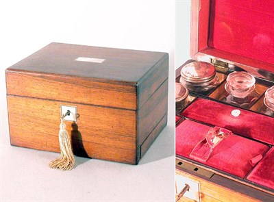 Lot 2776 - Victorian Rosewood Toilette Box Fitted...