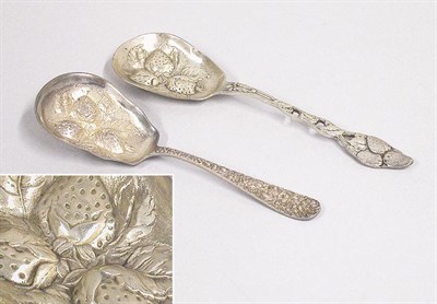 Lot 2790 - Two Sterling Silver Berry Spoons One Stieff...