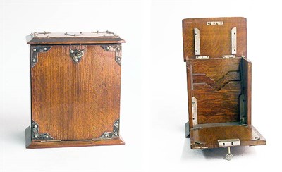 Lot 2807 - Victorian Metal Mounted Oak Letter Box