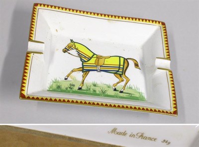 Lot 2809 - Hermes Porcelain Ashtray Decorated with a Horse